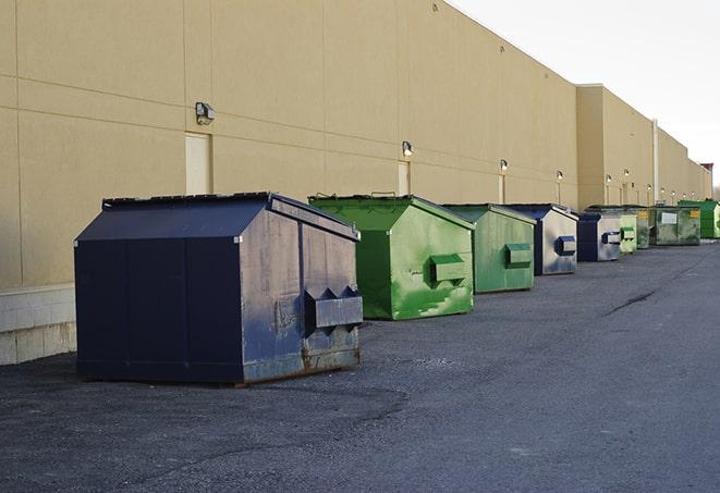 commercial waste containers ready for job site disposal in Belchertown